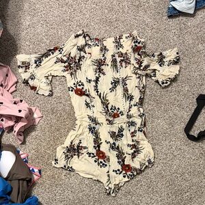 Floral Off-Shoulder Romper
